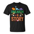 Summer Reading 2026 Dinosaurs Book Lover Unearth A Story T-Shirt Summer Reading 2026 Dinosaurs Book Lover Unearth A Story T-Shirt