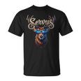 Trachten Herren Hirsch Lederhose Trachten T-Shirt