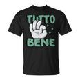 Tutto Bene イタリアの手のジェスチャー面白い引用イタリア 長袖tシャツ Tシャツ