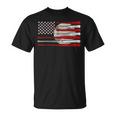 Vintage Baseball American Flag Usa For Dad Mom T-Shirt