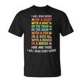 I Will Read Book On Boat Kids Book Reading T-Shirt I Will Read Book On Boat Kids Book Reading T-Shirt