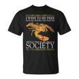 I Wish To Be Free ロブスター 日本語 Tシャツ