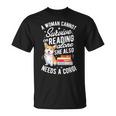 A Woman Cannot Survive On Reading AloneShirt Corgi Book T-Shirt