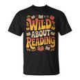 Women's Wild About Reading Zoo Animals For Bookworm Book Reader T-Shirt