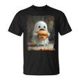 かわいい ハンバーガー おばけ 食べる ハンバーガー ハロウィン 食べ物 恋人 Tシャツ
