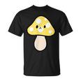 かわいい黄色のキノコ Tシャツ