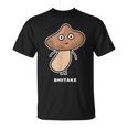 しいたけ キノコ 顔 イラスト かわいい おもしろ 面白い 簡単 シンプル ゆるい 野菜 Tシャツ