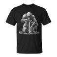 ひざまずくパラディンデザイン Tシャツ