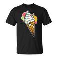 アイスクリームコーン×スプリンクルワッフルコーン Tシャツ