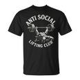 アンチソーシャルリフティングクラブベンチパワーリフティングジム Tシャツ