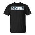 アーセナルar-Se-N-Al周期表要素 Tシャツ
