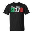 イタリア山アルプス旅行 パッソ・デッロ・ステルヴィオ メンズ レディース Tシャツ