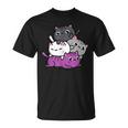 カワイイ猫の山 アセクシャルプライド Tシャツ
