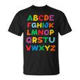 キッズ Abcs シャツ アルファベット カラフル 文字 読書 キッズ Tシャツ
