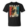 キッズ Braap I'm 9 ダートバイク 誕生日 9 Mx 9歳の誕生日 モトクロス Tシャツ