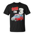 キッズ Ems 車 3歳の誕生日シャツ 3歳 救急車 Tシャツ