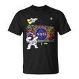 キッズ Nasaグラフィティアート宇宙飛行士キッドダビングスペースシャトルクール Tシャツ