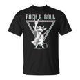 ギター付きロックンロール牛 Tシャツ