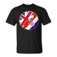 クロアチアの旗 イングランド イギリス 英語 イギリス クロアチア語 Tシャツ