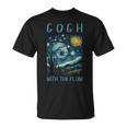 ゴッホ ゴッホ 流れる星月夜 美術史 駄洒落ユーモア Tシャツ