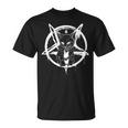 サタンキャットシャツ オカルトサタニックルシファーギフト レディース メンズ Tシャツ