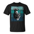 サックスを奏でる猫 ヴィンテージ 猫 ジャズ サックス 音楽 サックス Tシャツ