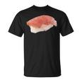 サーモン握り ローポリお寿司 鮭 レトロディザイン Tシャツ
