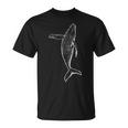 ザトウクジラ 遊び心のあるアートイラスト Tシャツ