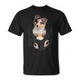 シェルティー犬愛好家のためのポケットに入った面白いシェットランドシープドッグ Tシャツ