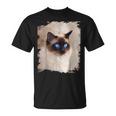 シャムの子猫の頭の顔 Tシャツ
