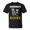 シュレーディンガーの猫は生きている シュレーディンガーの猫の科学者たち Tシャツ