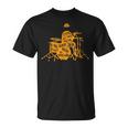 ジャズジャンル付きジャズドラマーtシャツ Tシャツ