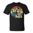 ジャーマンワイヤーヘアードハンター 犬の頭 あごひげ レトロ Tシャツ