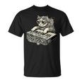 スチームパンク 猫 演奏 シンセサイザー シンセ 子猫 テクノミュージック Tシャツ