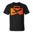 スーツケース航空の飛行機デザイン Tシャツ