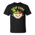スープギャング かわいい 野菜 ボウル入り かわいい 料理 楽しい Tシャツ