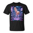 セクシーガールグラフィックtシャツ サイバーパンク ピンナップガールダンサー Tシャツ