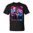 セクシーガールグラフィックtシャツ セクシーピンナップモデル&エキゾチックカー Tシャツ