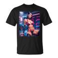 セクシーガールグラフィックtシャツ セクシーラティーナビキニモデル&スポーツカー Tシャツ