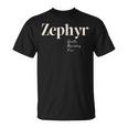 ゼファー – 優しく、さわやかで、自由 Tシャツ