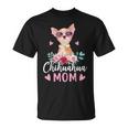チワワの所有者のためのかわいいチワワのママサングラスの花 Tシャツ