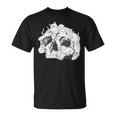 ドクロ 猫 面白い ハロウィン 漫画 子猫 Tシャツ