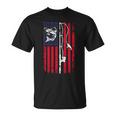 ナマズ アメリカ国旗 キャットフィッシング 漁師 釣り 長袖tシャツ Tシャツ