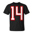 ナンバー 14 スポーツ ホワイト レッド ナンバー 14 Tシャツ
