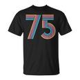 ナンバー 75 七五周年 男性 女性 75歳の誕生日 Tシャツ