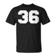 ナンバー36 スポーツジャージプレーヤー 36 ファンフロントプリント 代表チーム Tシャツ