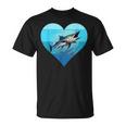 バラクーダ レトロ ハート バラクーダ 釣り 海水魚好き Tシャツ