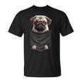 パグ 面白いtシャツ イヌ ポケット わんこ メンズ 犬好き グッズ かわいい おもしろ 面白い 服 ネタ 長袖tシャツ Tシャツ