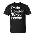 パリ東京ロンドンボウイ ギフトデザイン Bowieouvenir Tシャツ
