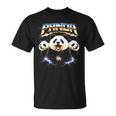 パンダ ヘヴィメタル 80年代 ロックミュージック メタルヘッド エレキギター Tシャツ